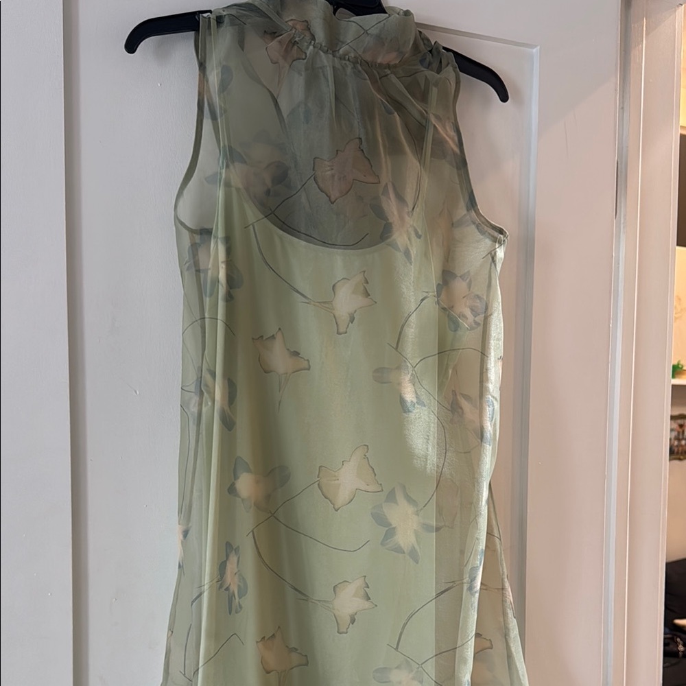 STAUD Light Green Floral Maxi Dress - Picture 5 of 7